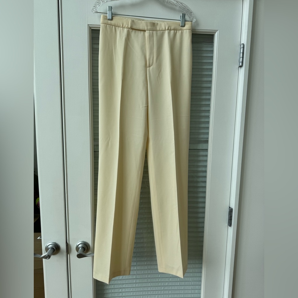 Ralph Lauren Cream Straight-Leg Trousers